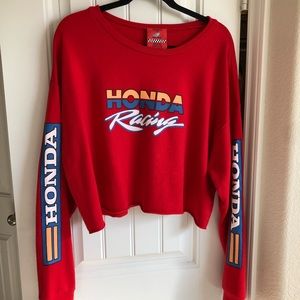 Honda racing cropped sweatshirt